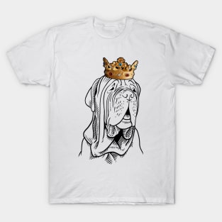 Neapolitan Mastiff Dog King Queen Wearing Crown T-Shirt